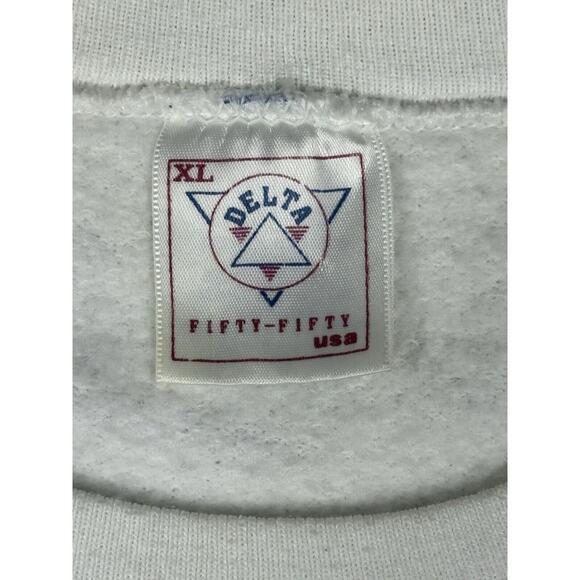 Vintage 90s Santa Christmas Shoebox Sz XL Crewneck Sweatshirt Delta Tag Made USA - Picture 7 of 10